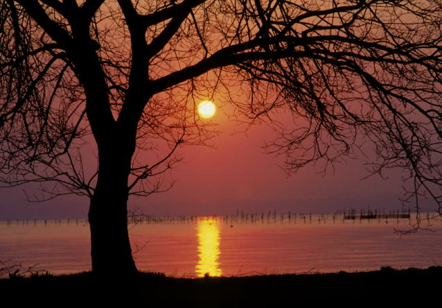 sunrise from biwa-lake